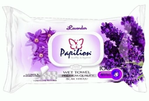 Papılıon 100 Lu Kapaklı Lavanta  Islak Havlu. ürün görseli