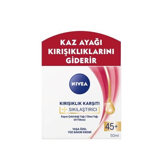 Nivea Kırışıklık Karşıtı ve Sıkılaştırıcı 45+ Yaşa Özel Yüz Bakım Kremi 50 ml. ürün görseli