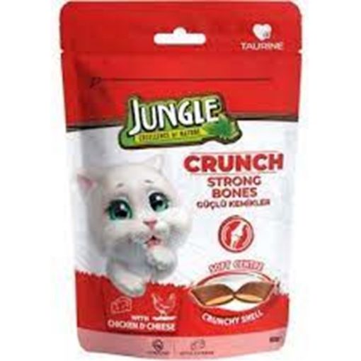 Jungle Crunch Güçlü Kemikler Tavuk Etli & Peynirli Kedi Ödül Maması 60 Gr. ürün görseli