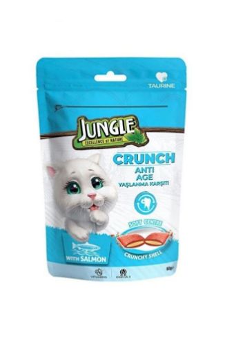 Jungle Crunch Yaşlanma Karşıtı Somonlu Kedi Ödül Maması 60 Gr. ürün görseli