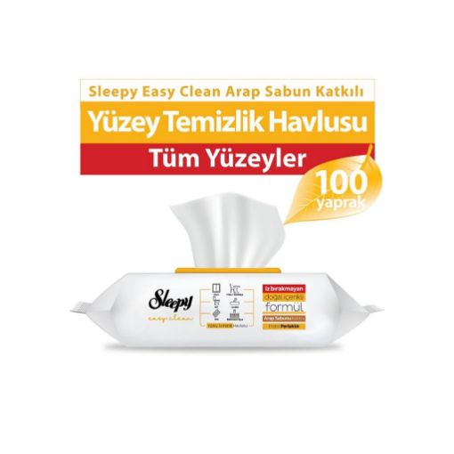 Sleepy 100 Lu Yüzey Temizleyici  Havlusu Arap Sabunu. ürün görseli