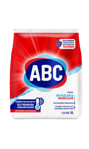 ABC Matik Renkliler Beyazlar Gül Tutkusu Çamaşır Deterjanı 1500 Gr. ürün görseli