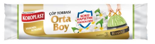 Koroplast Çöp Torbası Büzgülü Yasemin Kokulu Orta Boy 15'li. ürün görseli