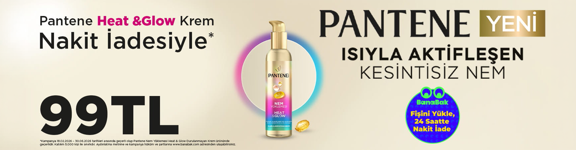 Pantene Heat&Glow Krem Nakit İadesiyle