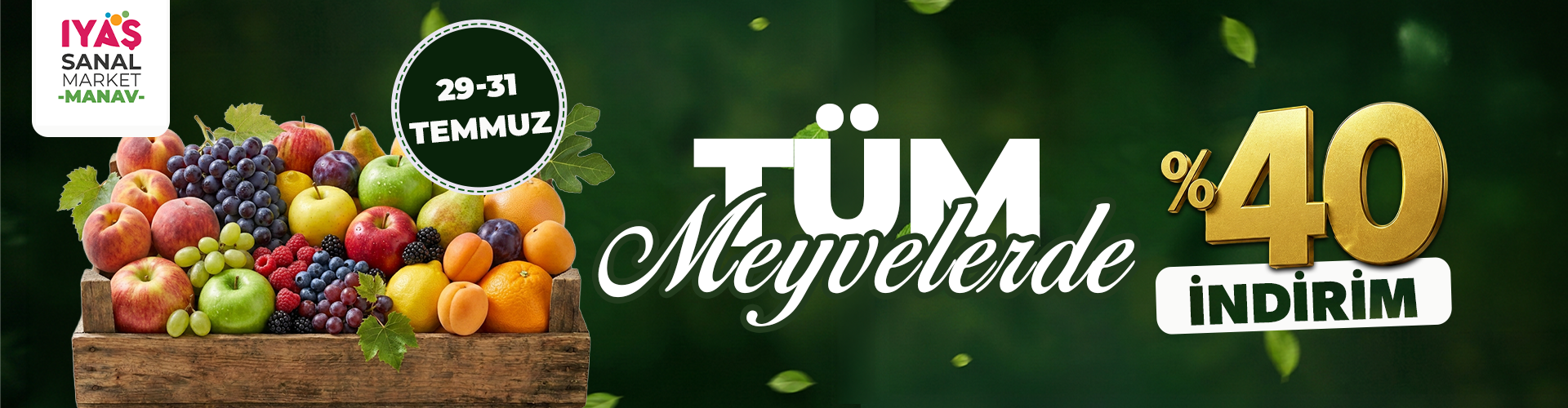 Meyvelerde %40 İndirim