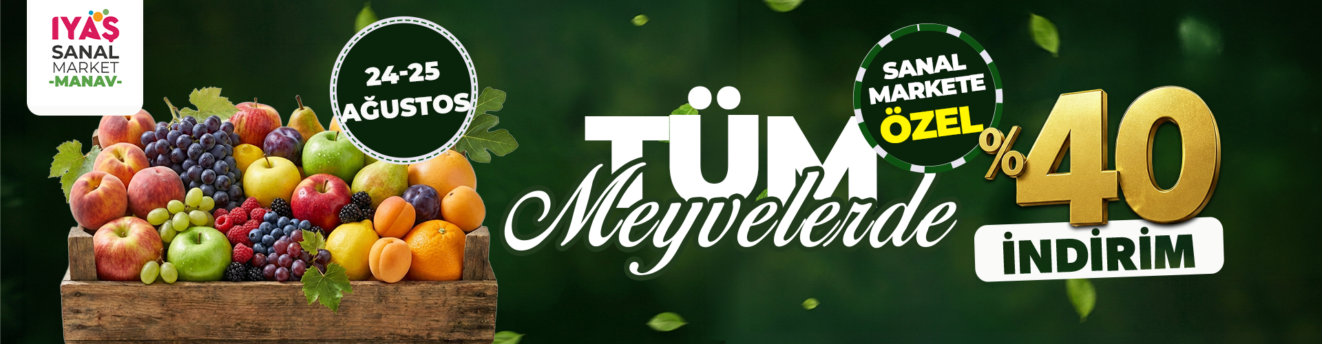 Tüm Meyvelerde Sepette %40 İndirim!