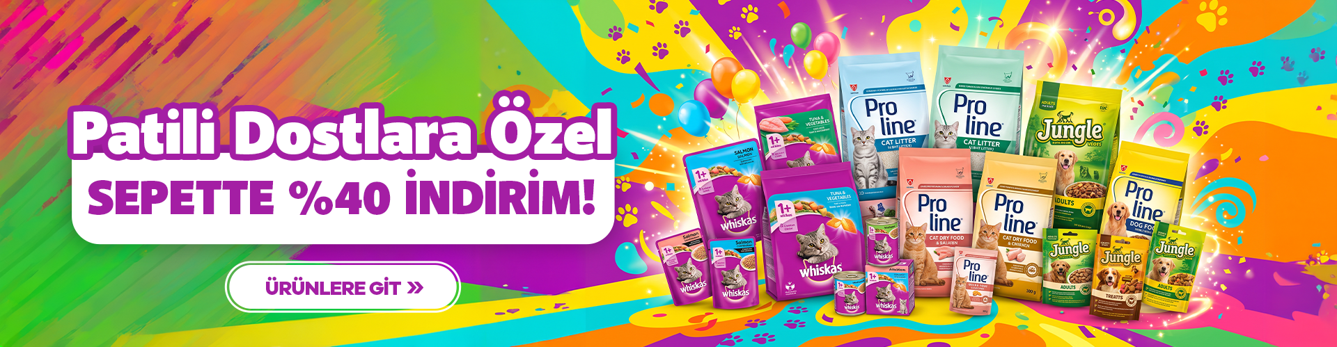 Patili Dostlarımaza Özel Sepette %40 İndirim
